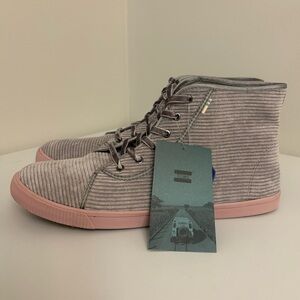 Toms Camarillo Corduroy Shoes Women’s Size 10 Gray High Top Ortholite Sneakers